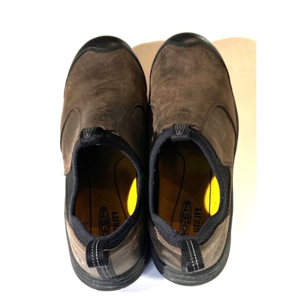 Keen Utility Mens Slip On Work Boots Light Brown Color Leather Size 11.5